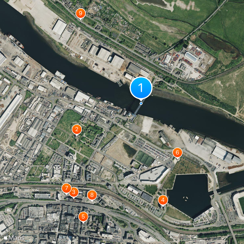 Middlesbrough Transporter Bridge Map