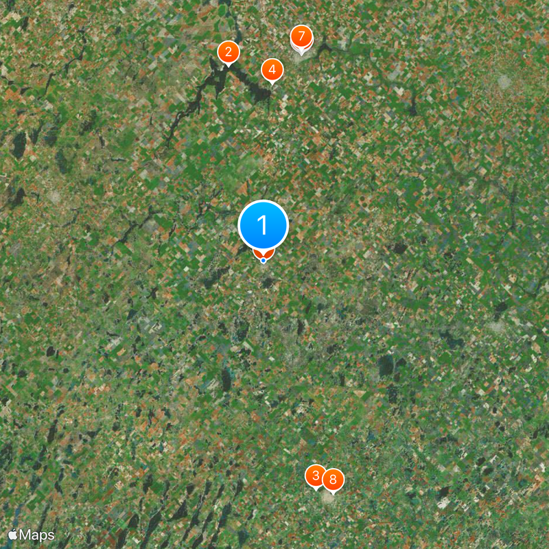 Los Toldos Map