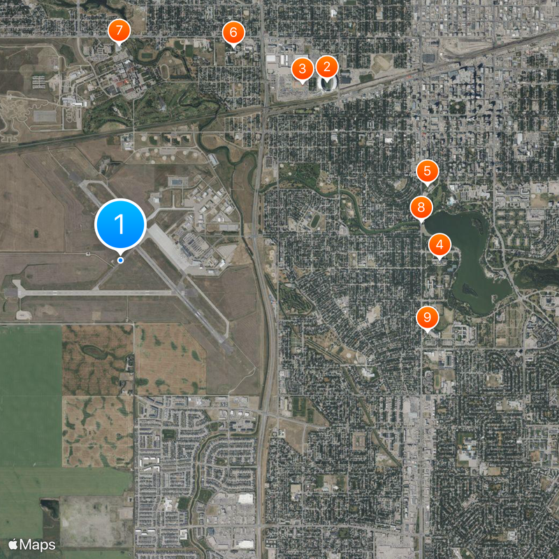 Regina International Airport Map