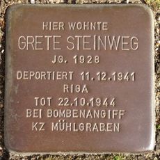 Stolperstein dedicated to Grete Steinweg