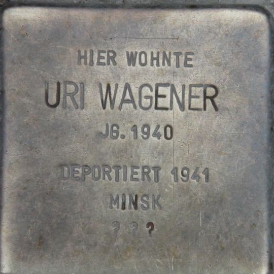 Stolperstein dedicated to Uri Wagener