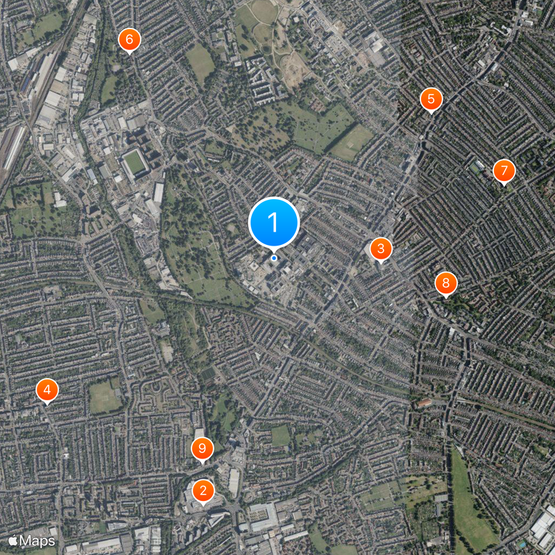 St George's Hospital Map