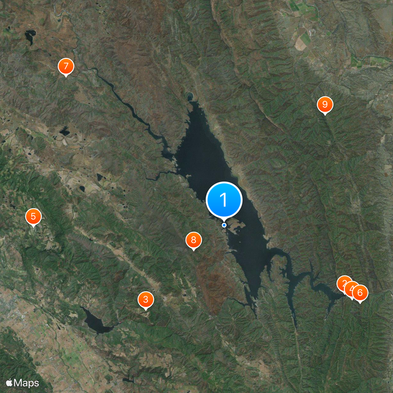 Lake Berryessa Karte