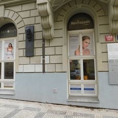 Pamětní deska F.  X. Šaldy na domě U Kanálky 1359/4 na Vinohradech