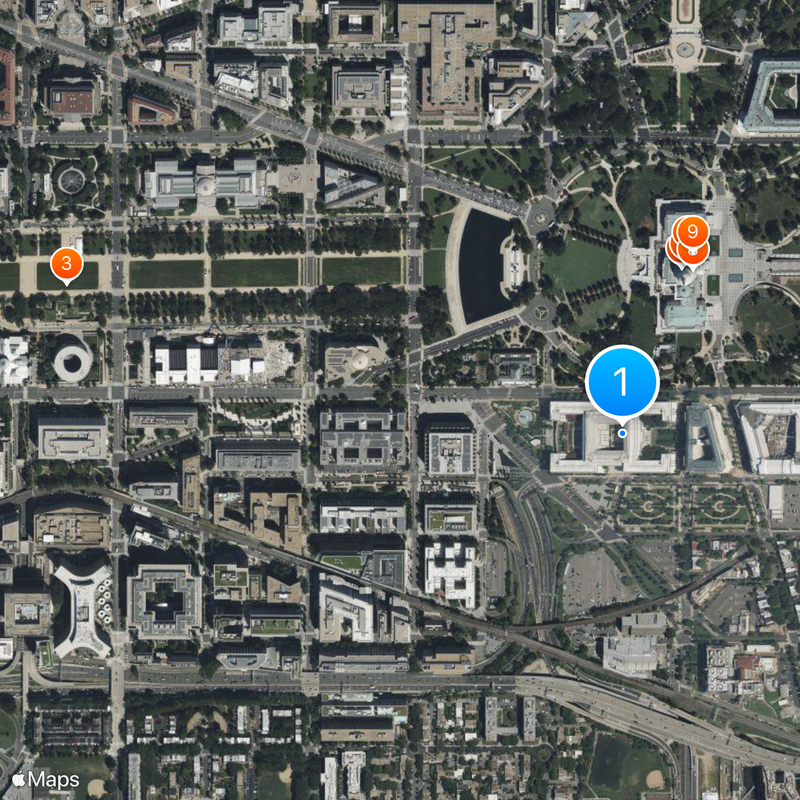 Rayburn House Office Building Kaart