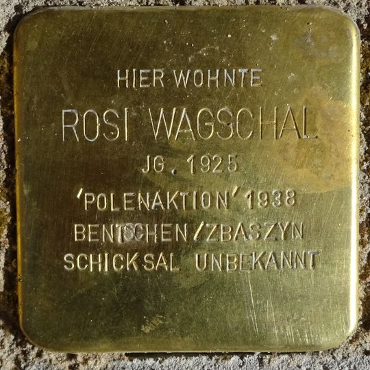 Stolperstein à la mémoire de Rosi Wagschal