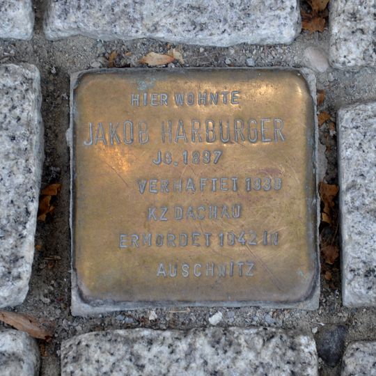 Stolperstein dedicated to Jakob Harburger