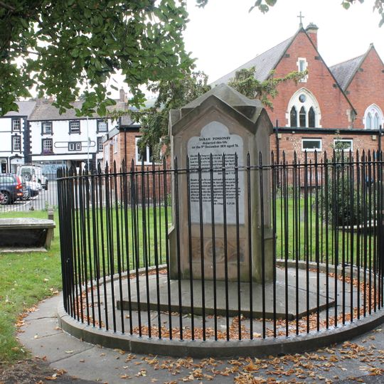 Monument to The Ladies of Llangollen and Their Housekeeper In The Churchyard of St. Collen's Parish Church