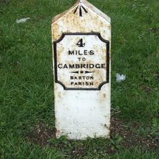 Milepost, Wimpole Road, E of Orchard Farm