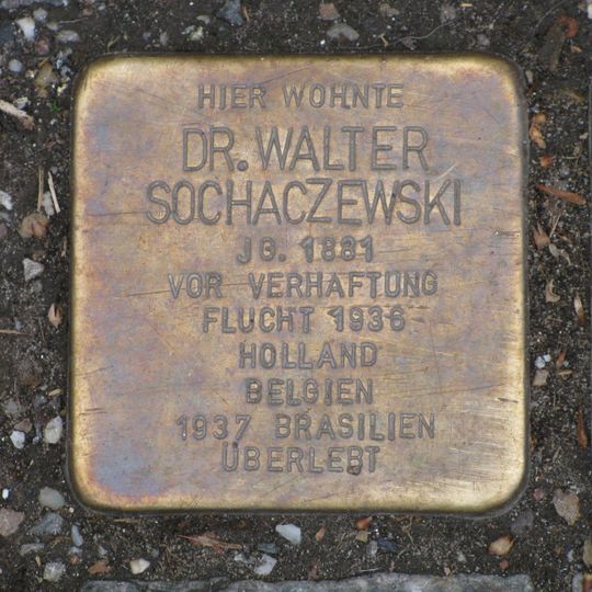 Stolperstein em memória de Walter Sochaczewski