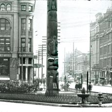 Pioneer Building, Pergola, and Totem Pole