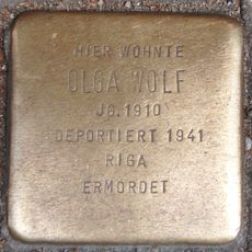 Stolperstein dedicated to Olga Wolf