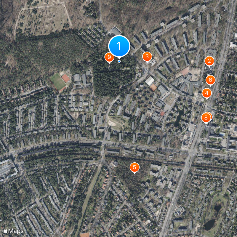 Waldfriedhof Dahlem Mappa