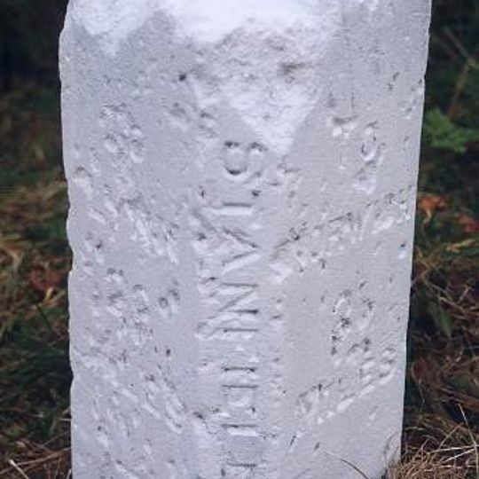 Milestone, 170yds E of footpath