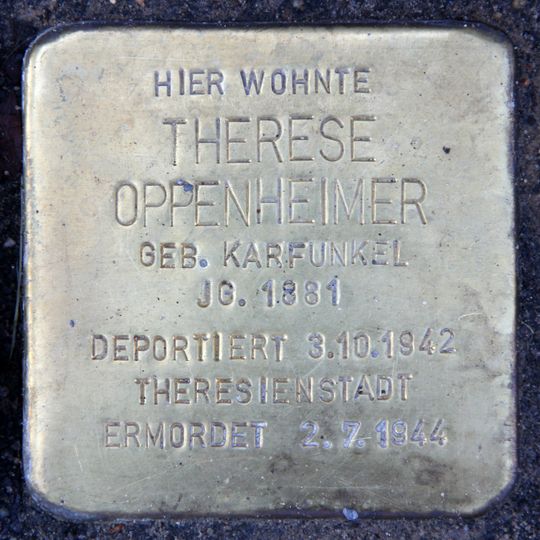 Stolperstein für Therese Oppenheimer