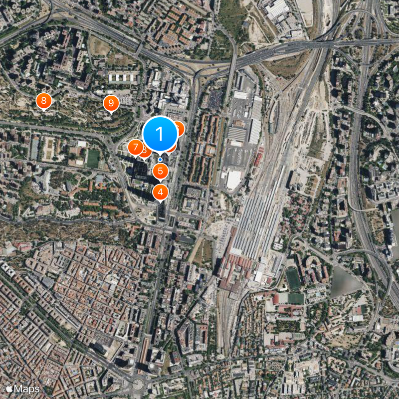 Cuatro Torres Business Area Map