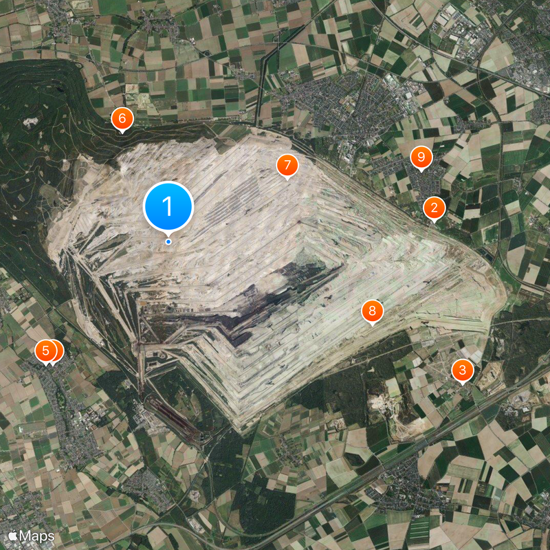 Hambach surface mine Map