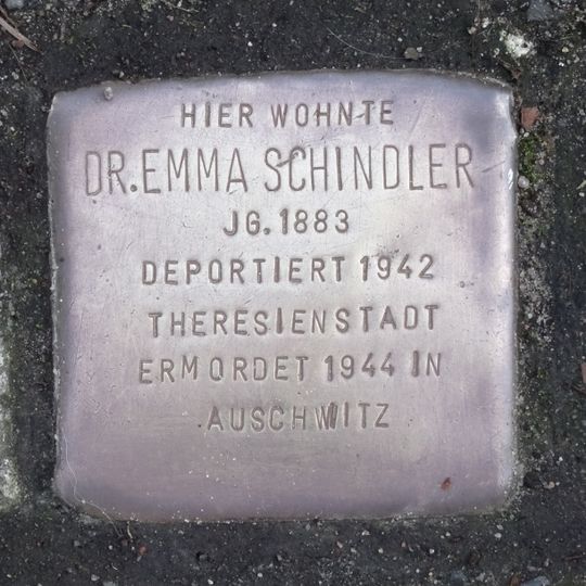 Stolperstein en memoria de Emma Schindler