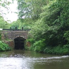 Marple Locks Number 4 and adjoining footbridge on Peak Forest Canal