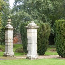 Pair Of Gate Piers Approximately 40 Metres To South East Of Albrighton Hall