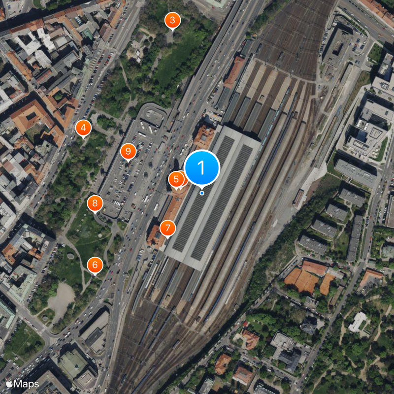 Praha hlavní nádraží Map