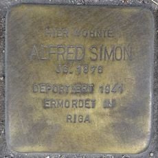 Stolperstein dedicated to Alfred Simon