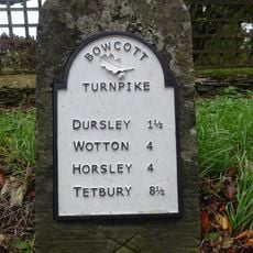 Milestone, Coopers Wood; opp. footpath sign between house & garage on verge