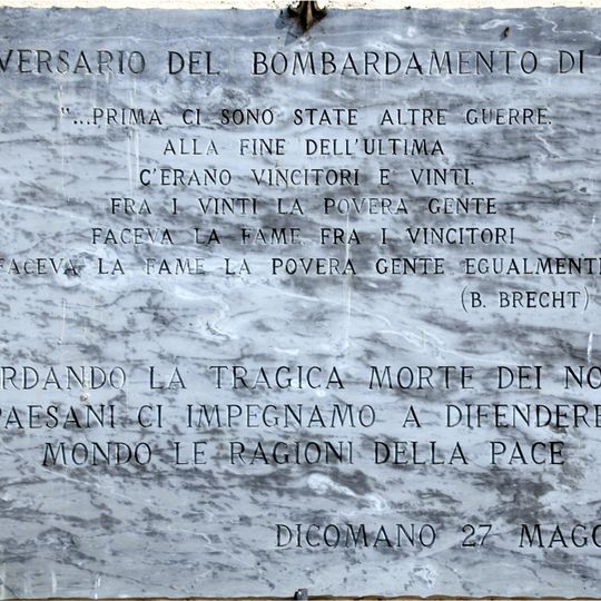 Lapide del bombardamento