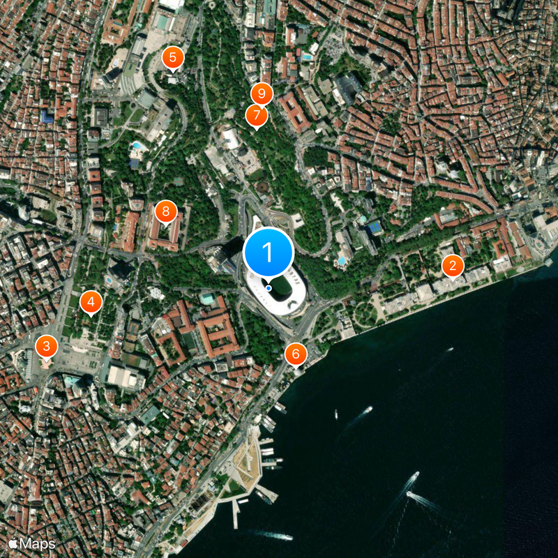 Beşiktaş Stadium Map