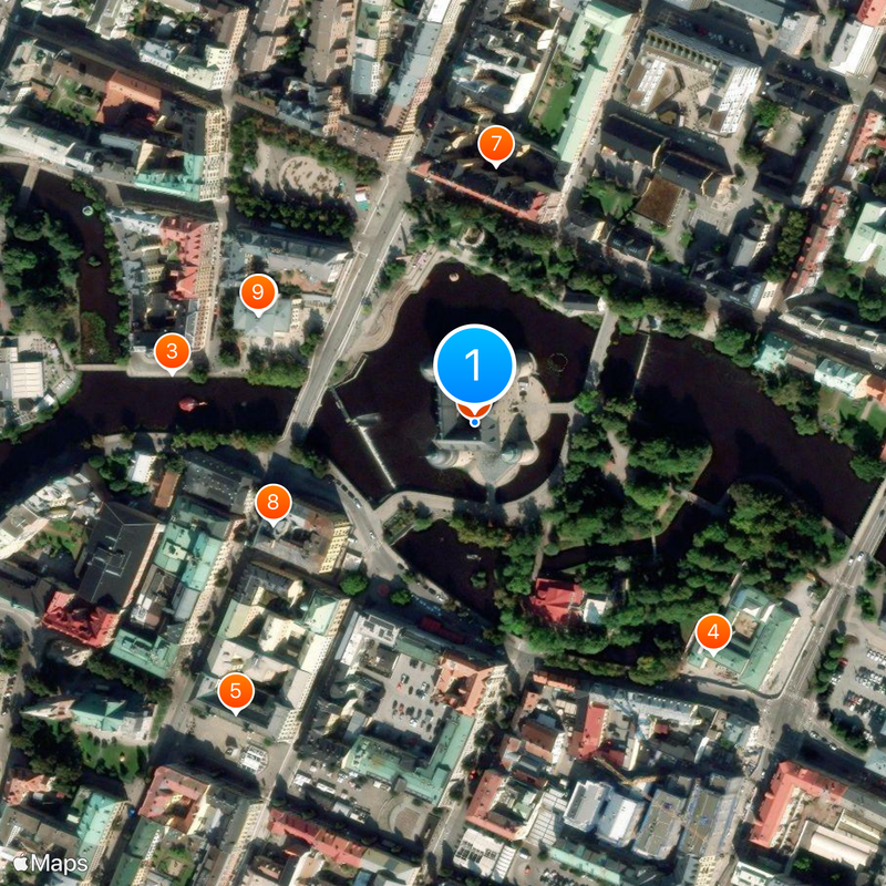 Kasteel van Örebro Kaart