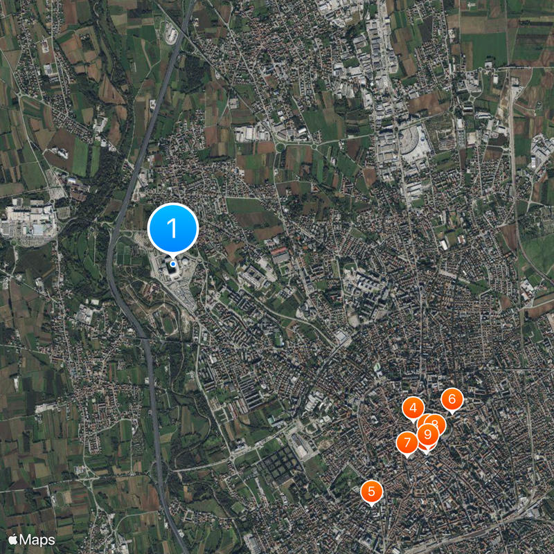 Stadio Friuli Map