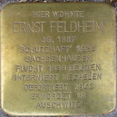 Stolperstein dedicated to Ernst Feldheim
