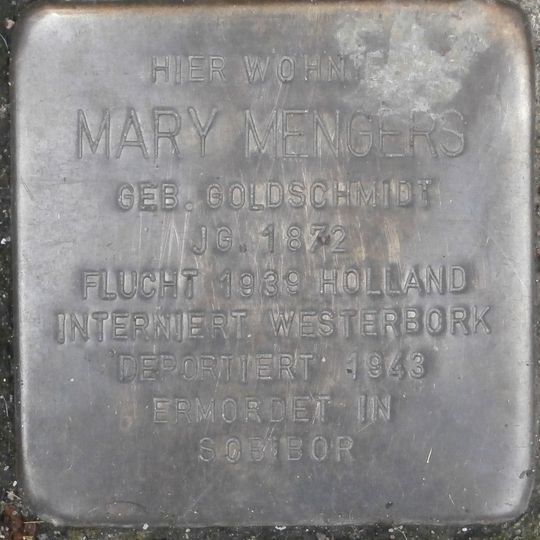 Stolperstein en memoria de Mary Mengers