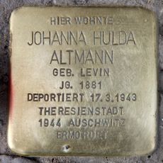 Stolperstein dedicated to Johanna Hulda Altmann