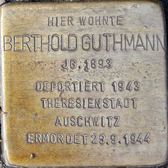 Stolperstein en memoria de Berthold Guthmann