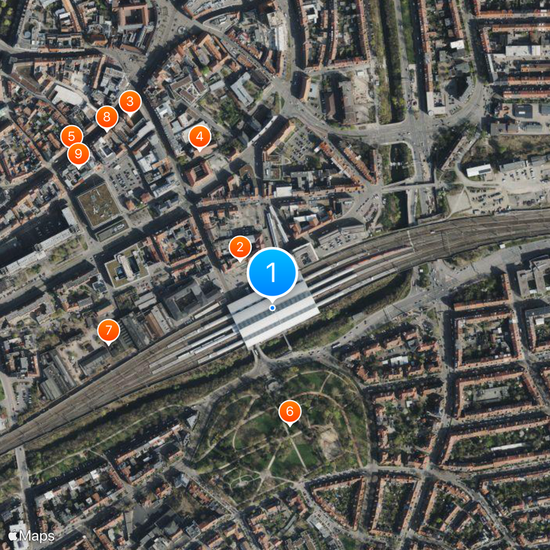 Erfurt Central Station Mapa
