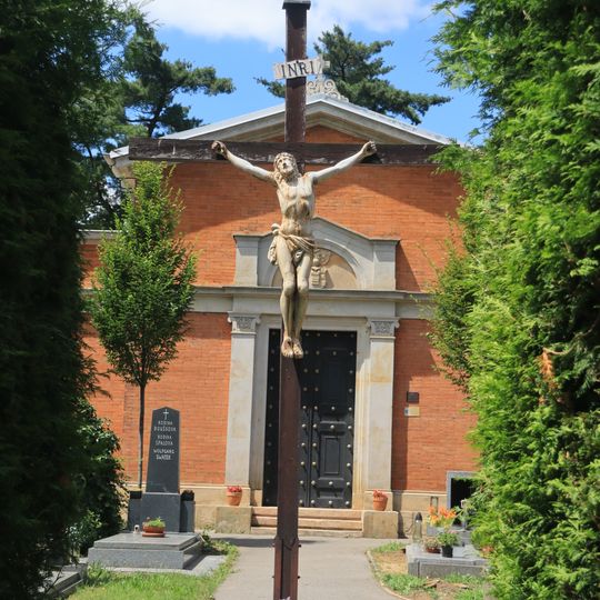 Cemetery cross in Vinoř Cemetery