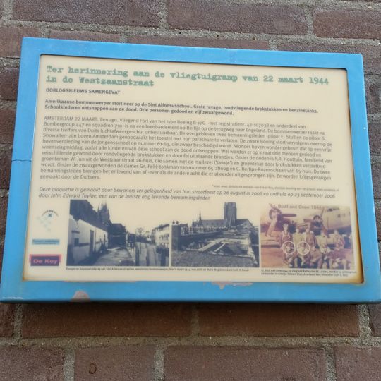Commemorative plaque Westzaanstraat