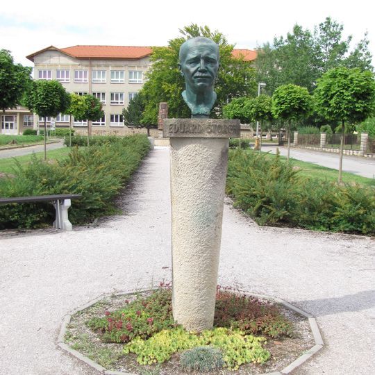 The bust of Eduard Štorch in Ostroměř