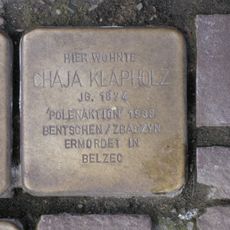 Stolperstein dedicated to Chaja Klapholz