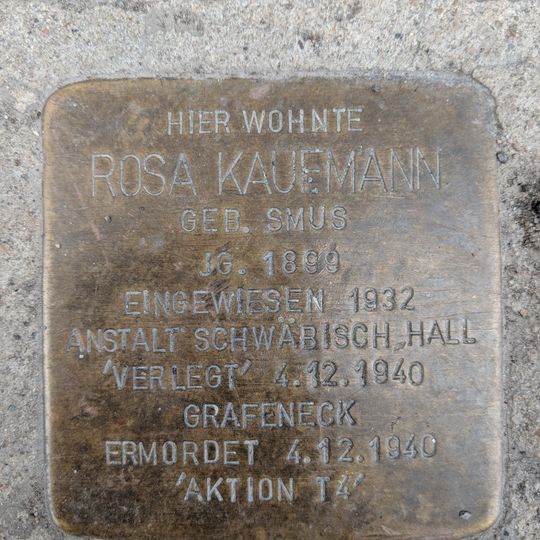 Stolperstein en memoria de Rosa Kaufmann