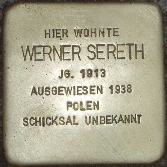 Stolperstein dedicated to Werner Sereth