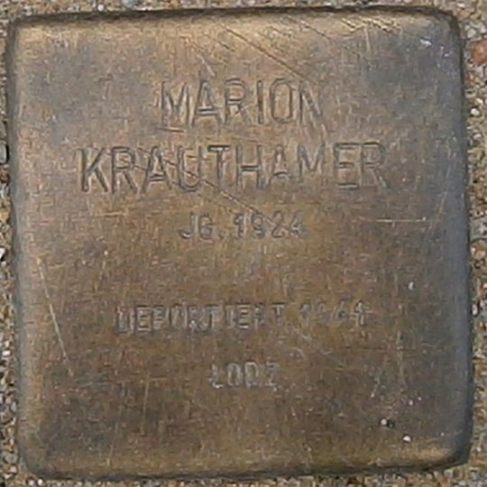 Stolperstein en memoria de Marion Krauthamer