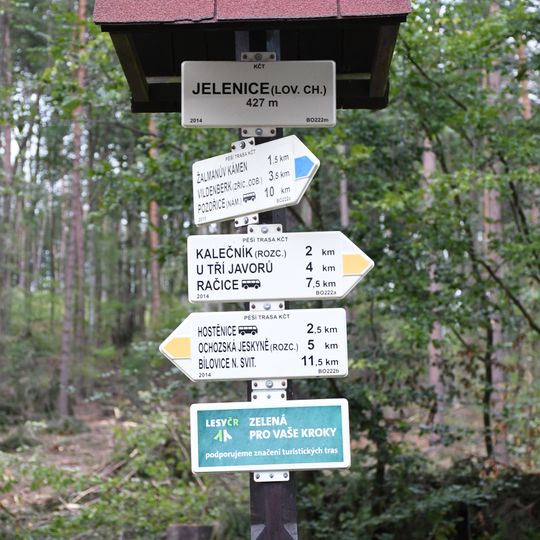 Rozcestník Jelenice - lov. chata