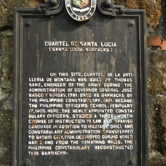 Cuartel de Santa Lucia historical marker
