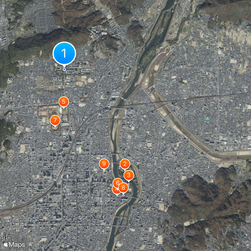 Okayama University Map