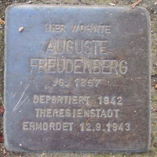Stolperstein en memoria de Auguste Freudenberg