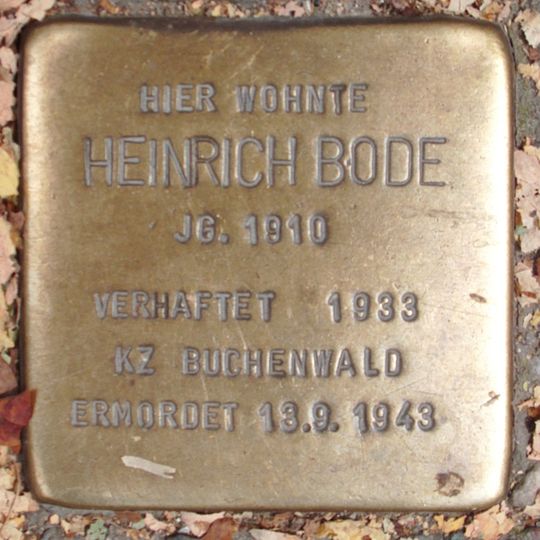 Stolperstein em memória de Heinrich Bode