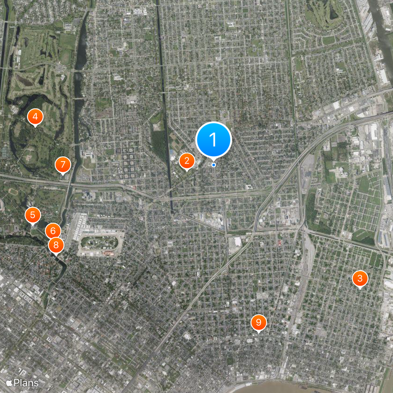 Frenchmen Street Kaart