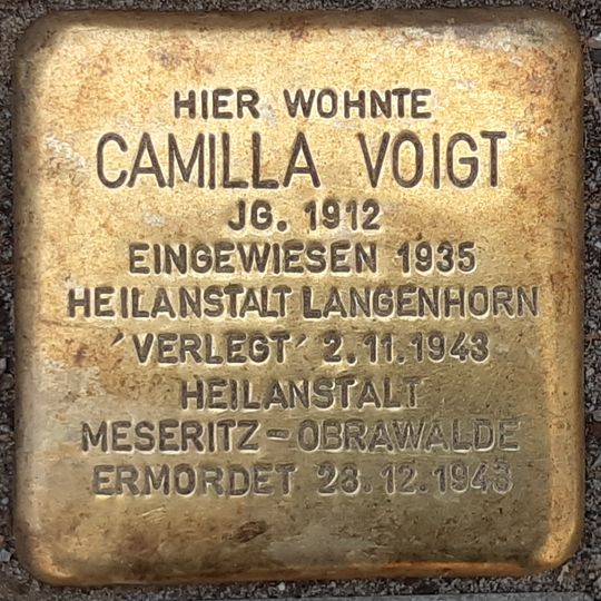 Stolperstein für Camilla Voigt